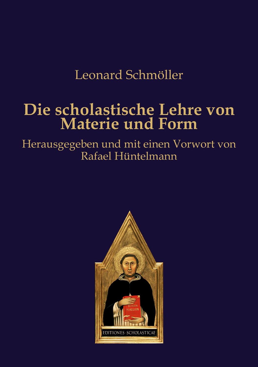 Cover: 9783868385359 | Die scholastische Lehre von Materie und Form | Leonard Schmöller