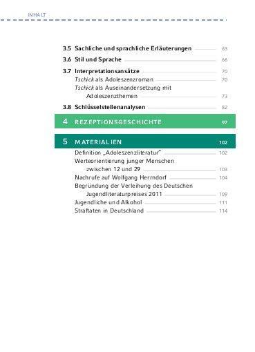 Bild: 9783804420786 | Tschick - Textanalyse und Interpretation | Wolfgang Herrndorf | Buch