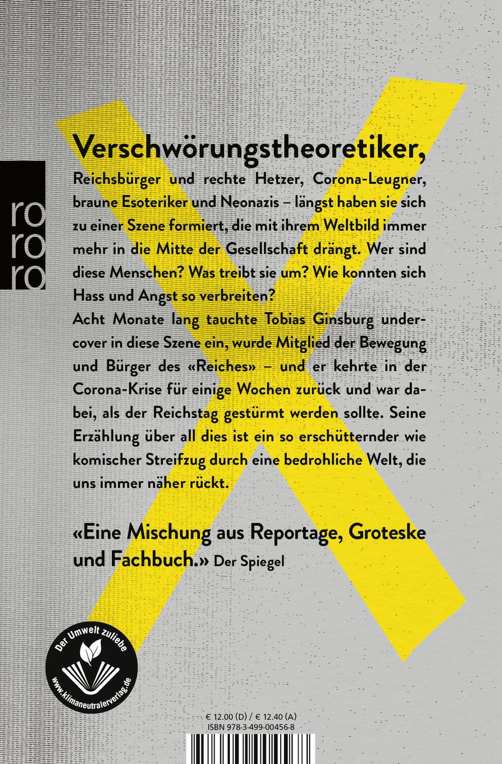 Rückseite: 9783499004568 | Die Reise ins Reich | Tobias Ginsburg | Taschenbuch | Deutsch | 2021