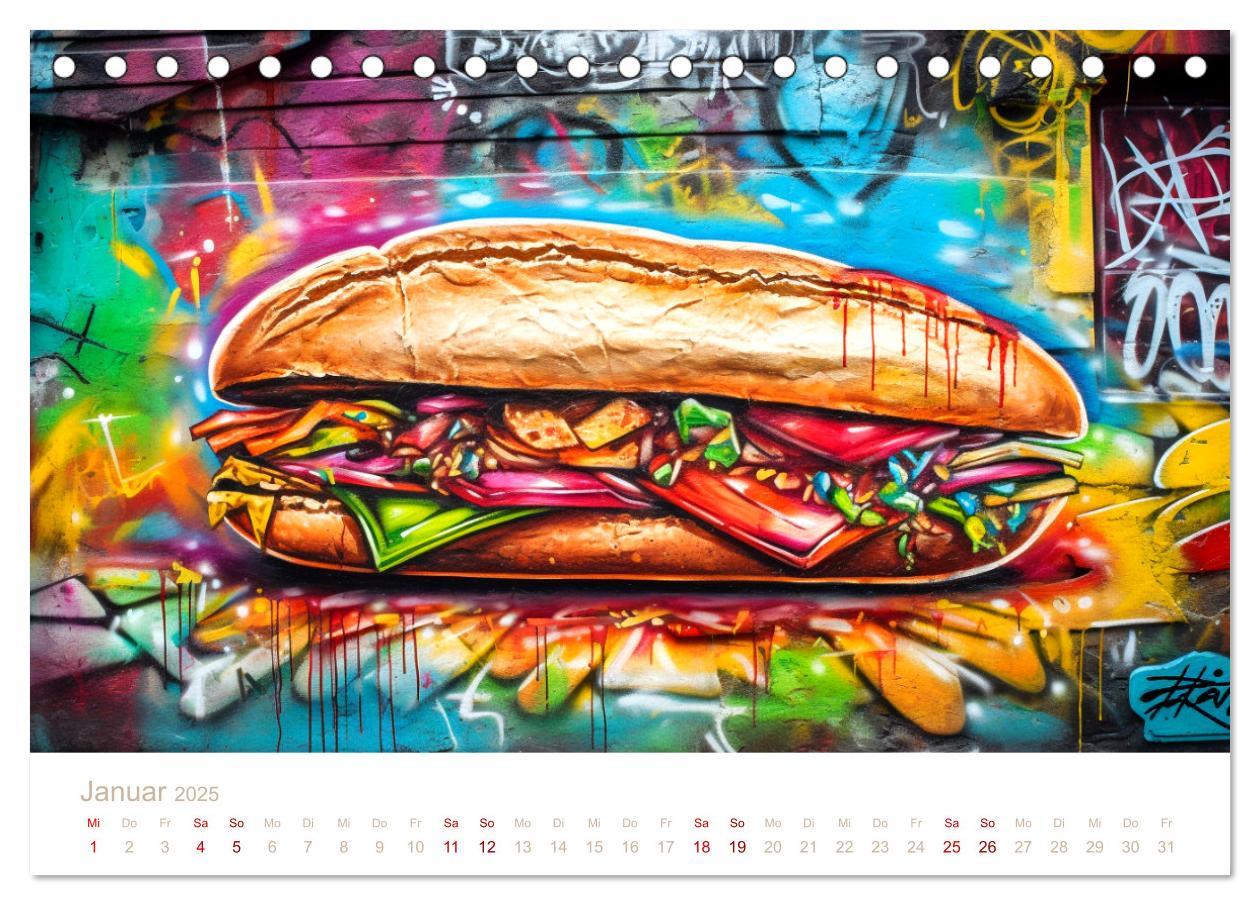 Bild: 9783435017478 | FAST FOOD STREET STYLE (Tischkalender 2025 DIN A5 quer), CALVENDO...