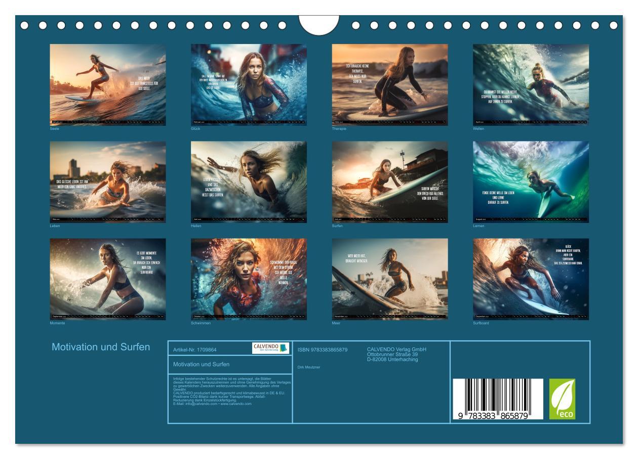 Bild: 9783383865879 | Motivation und Surfen (Wandkalender 2025 DIN A4 quer), CALVENDO...