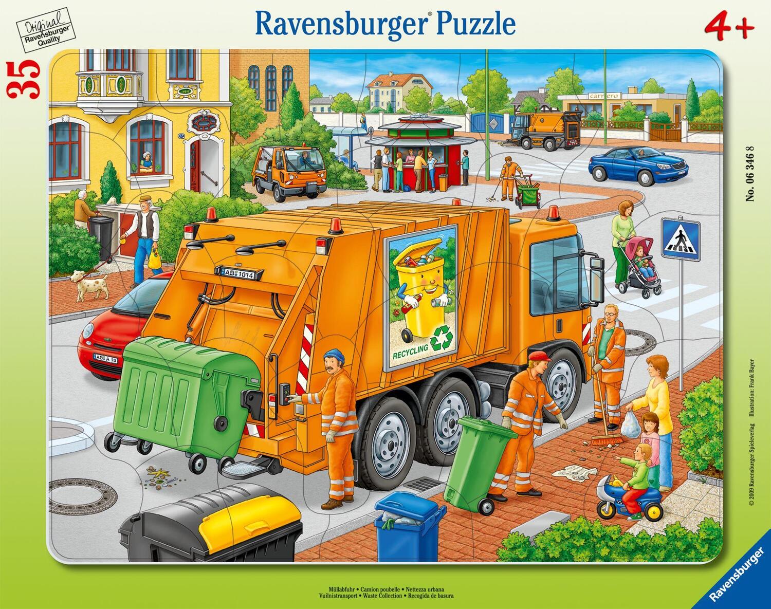 Cover: 4005556063468 | Müllabfuhr. Rahmenpuzzle 35 Teile | Spiel | Deutsch | 2010