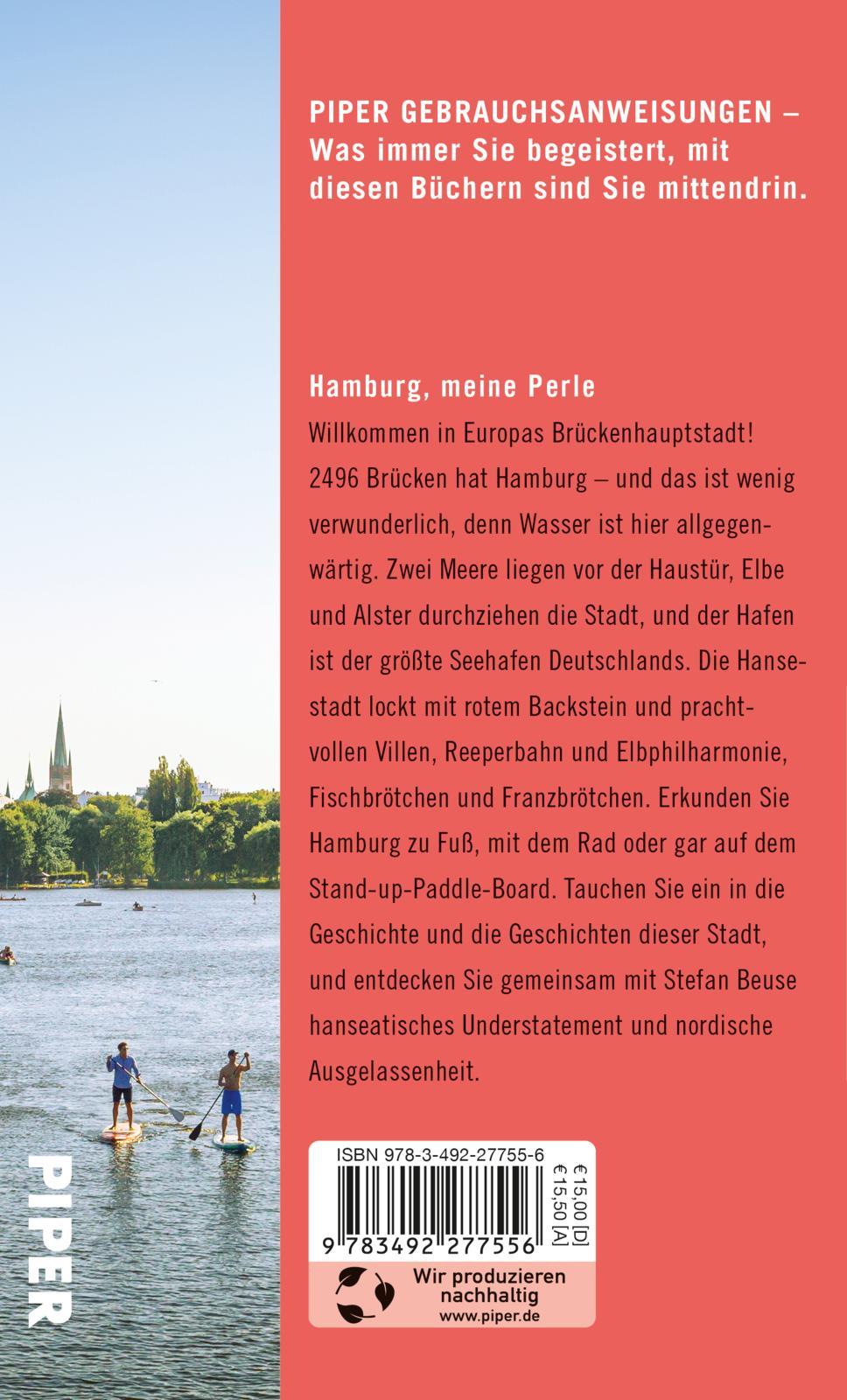 Rückseite: 9783492277556 | Gebrauchsanweisung für Hamburg | Stefan Beuse | Taschenbuch | 224 S.