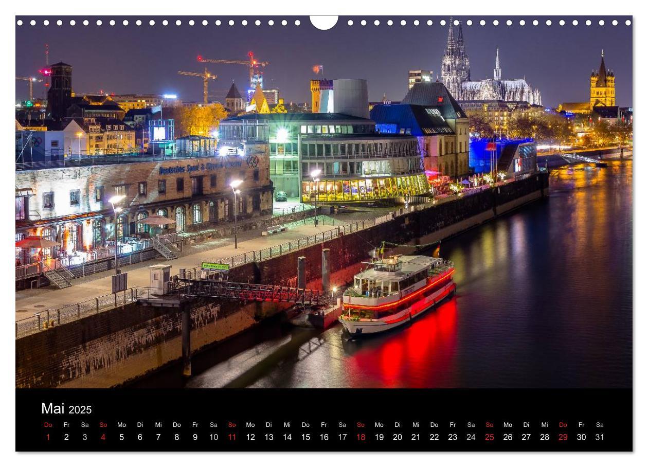 Bild: 9783435576876 | Köln Impressionen bei Nacht (Wandkalender 2025 DIN A3 quer),...