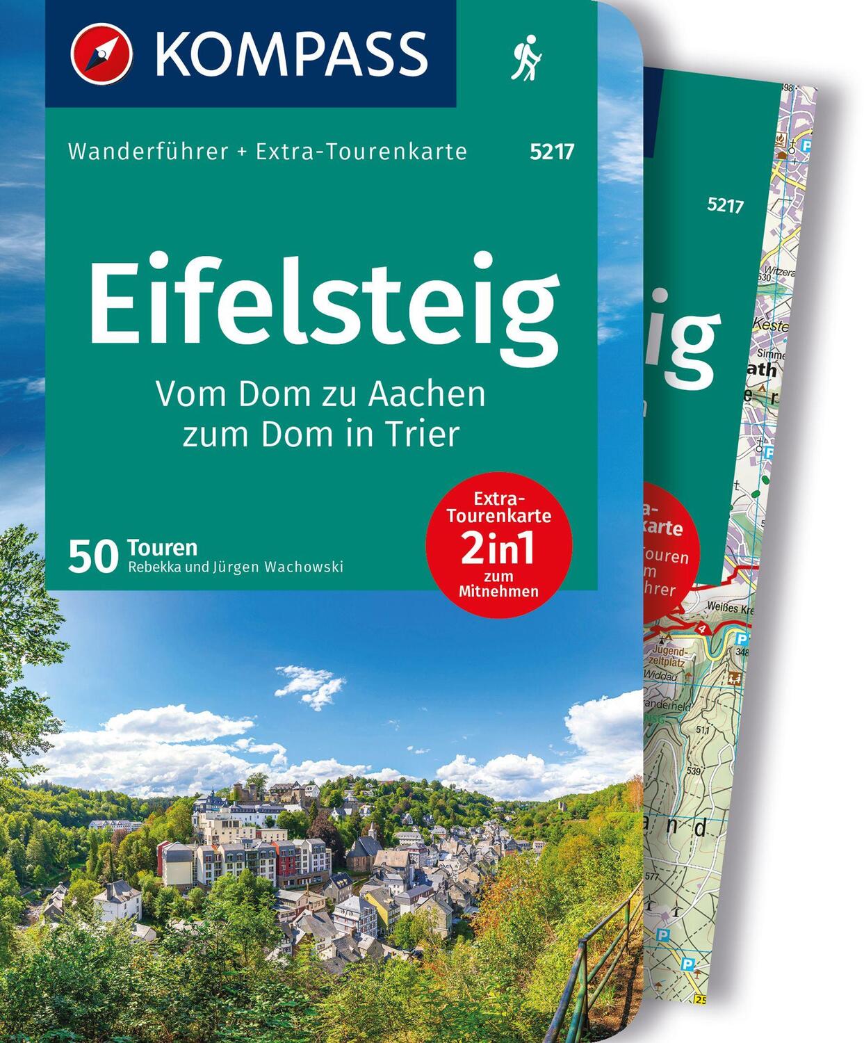 Cover: 9783991216063 | KOMPASS Wanderführer Eifelsteig, 50 Touren mit Extra-Tourenkarte