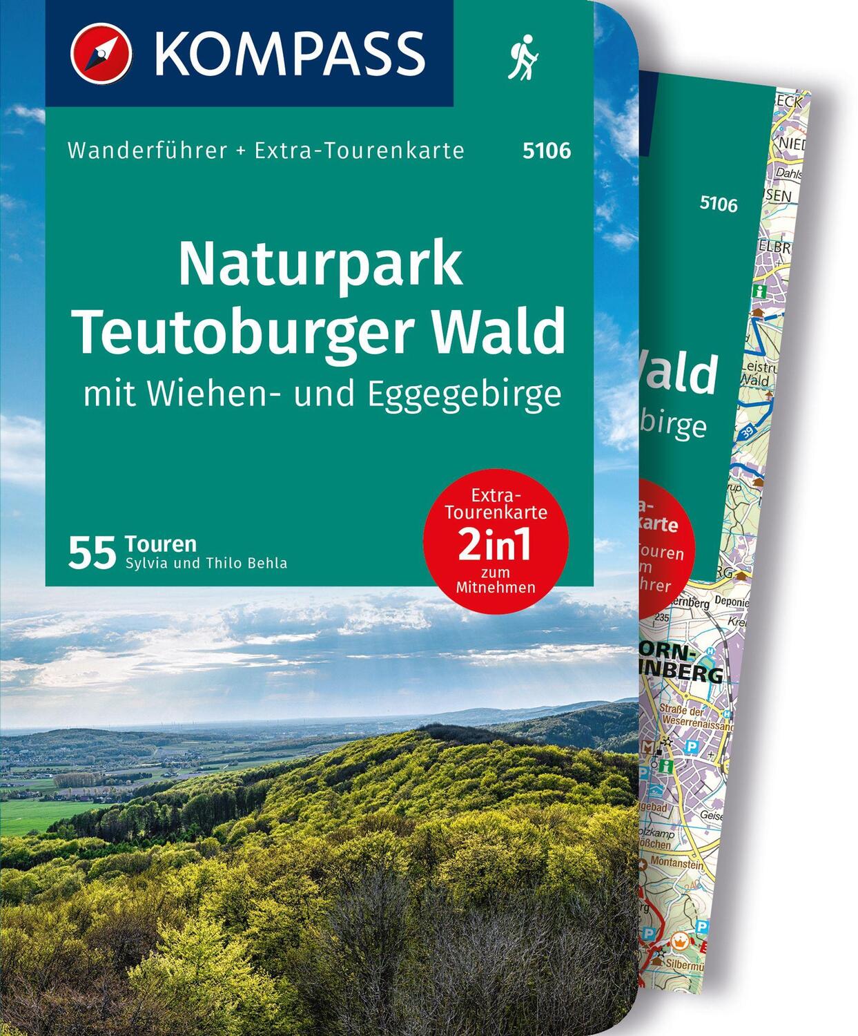 Cover: 9783991217527 | KOMPASS Wanderführer Naturpark Teutoburger Wald mit Wiehen- und...