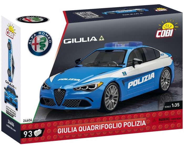 Cover: 5902251246068 | COBI 24606 - Alfa Romeo Giulia Quadrifoglio Polizia,...