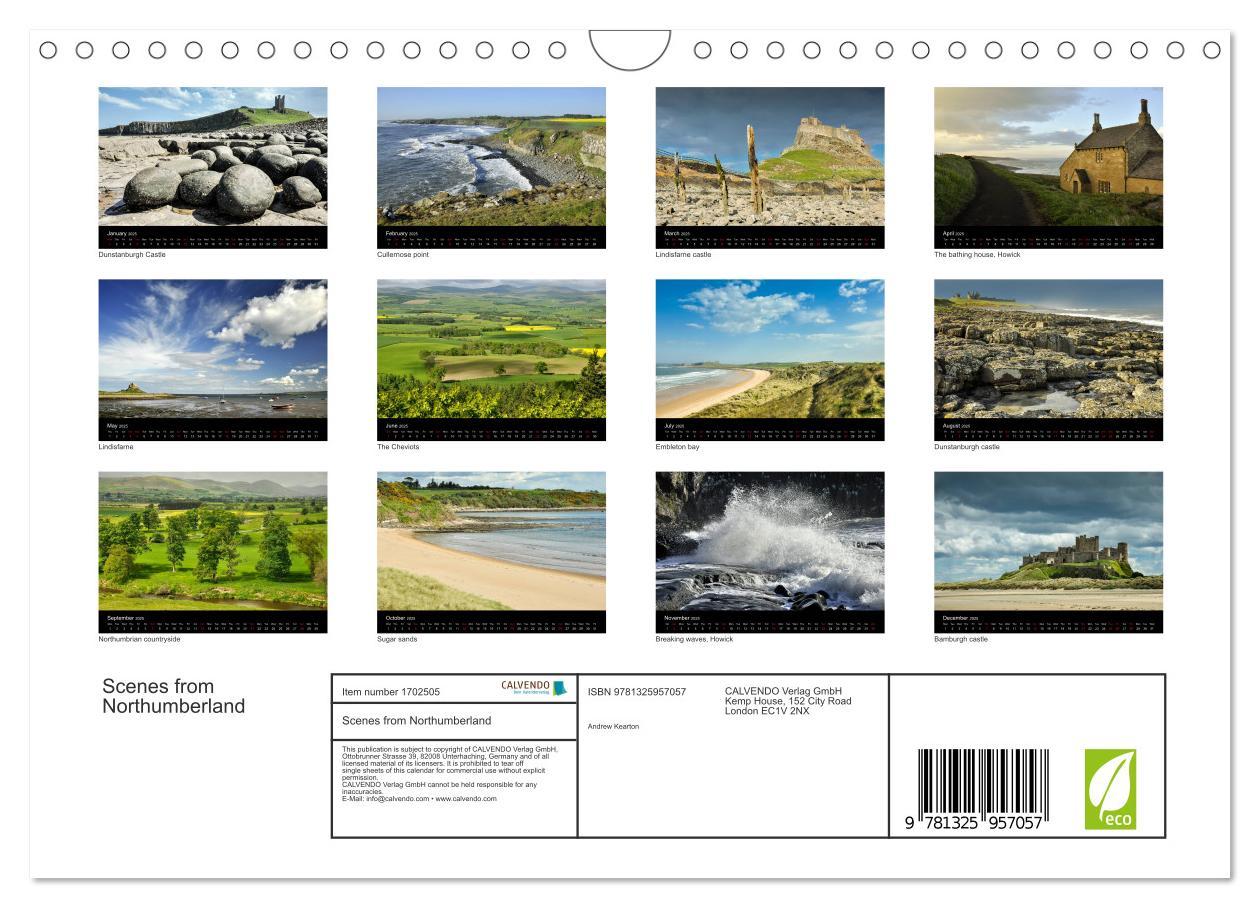 Bild: 9781325957057 | Scenes from Northumberland (Wall Calendar 2025 DIN A4 landscape),...