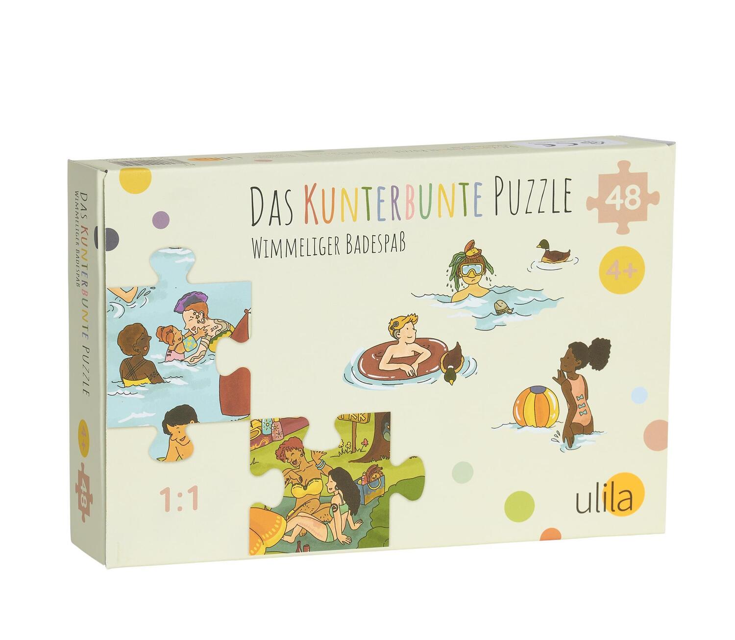 Cover: 4170000005254 | Das kunterbunte Puzzle | Wimmeliger Badespaß | ulila Verlag | Spiel