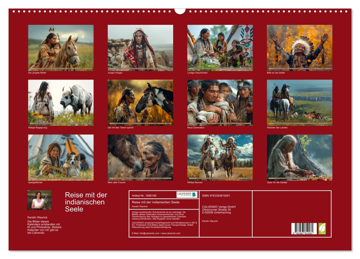 Bild: 9783383819261 | Reise mit der indianischen Seele (Wandkalender 2025 DIN A2 quer),...