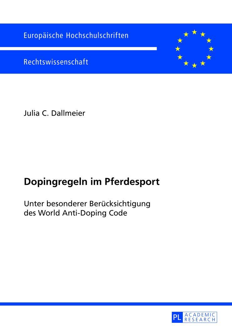 Cover: 9783631634066 | Dopingregeln im Pferdesport | Julia Dallmeier | Taschenbuch | Deutsch