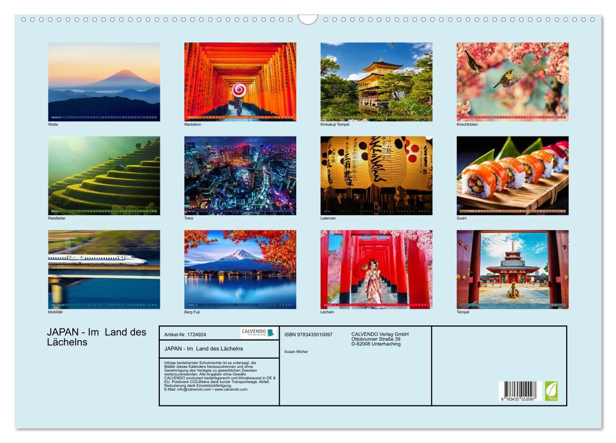 Bild: 9783435010097 | JAPAN - Im Land des Lächelns (Wandkalender 2025 DIN A2 quer),...