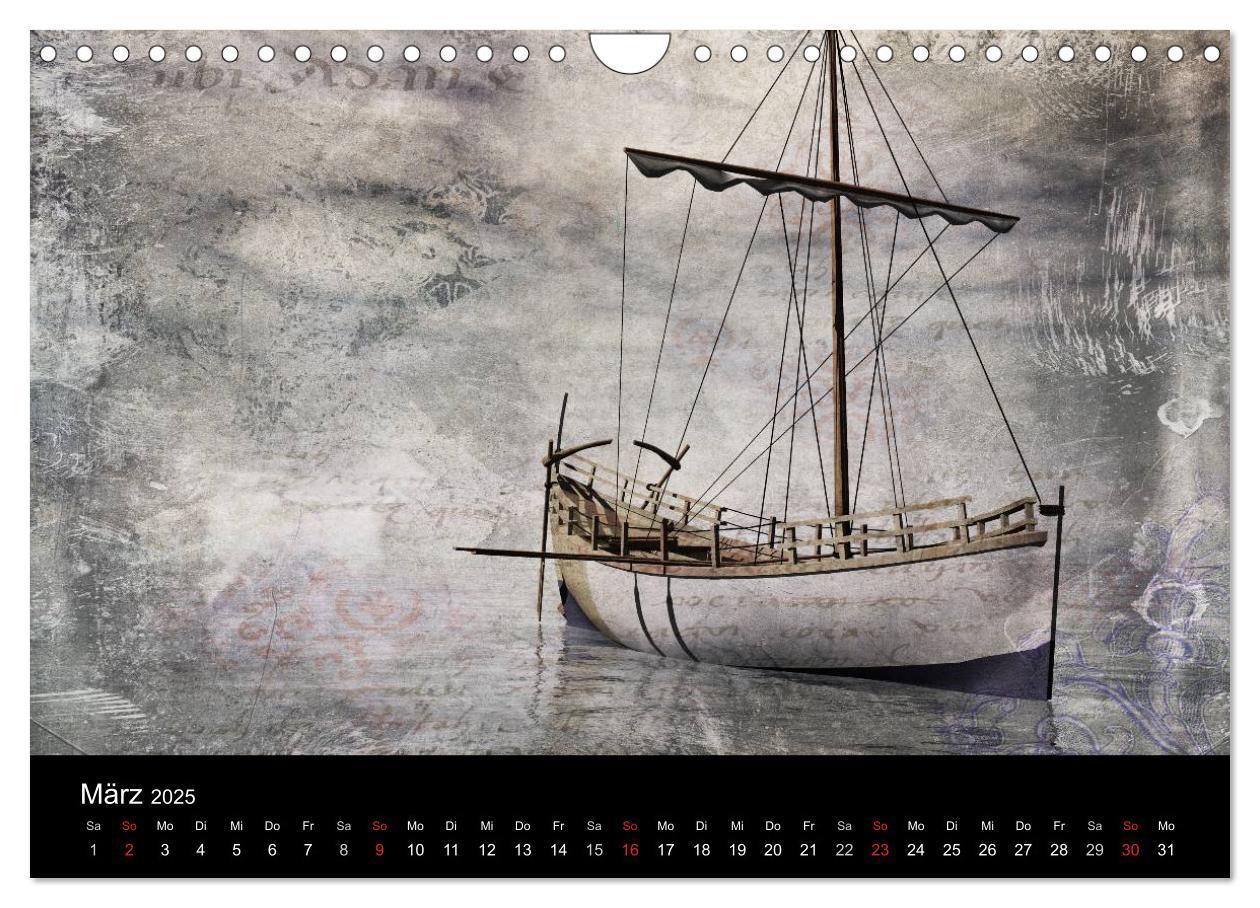 Bild: 9783435838622 | Mystic Ships (Wandkalender 2025 DIN A4 quer), CALVENDO Monatskalender