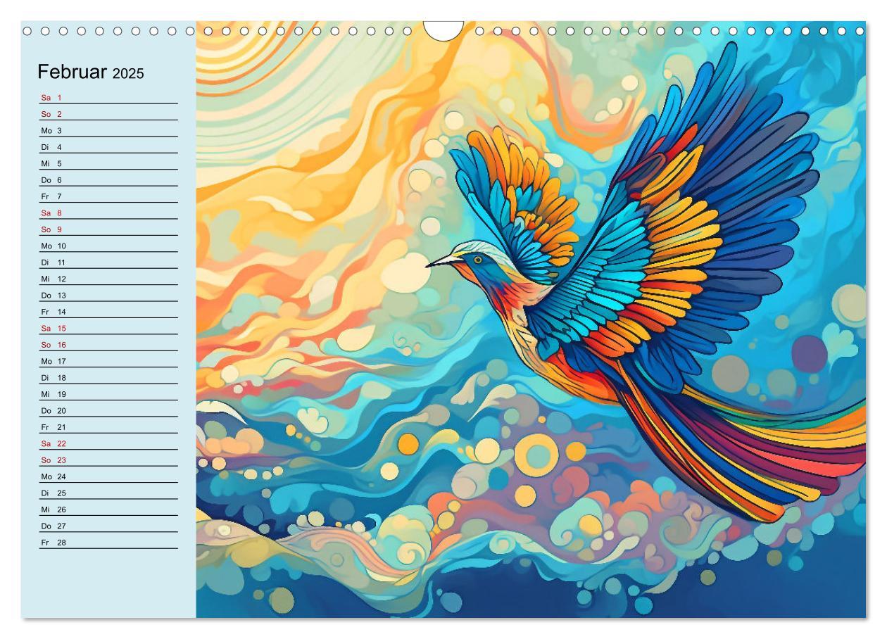 Bild: 9783383904257 | Kunterbunte Vögel (Wandkalender 2025 DIN A3 quer), CALVENDO...