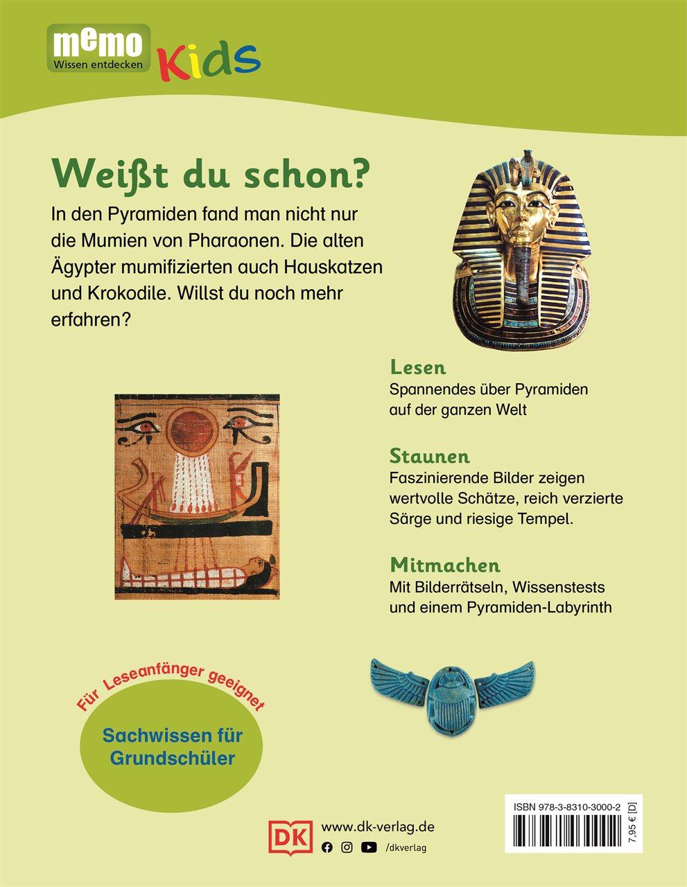 Rückseite: 9783831030002 | memo Kids. Pyramiden | Mumien, Schätze, Pharaonen | Chaudhuri | Buch