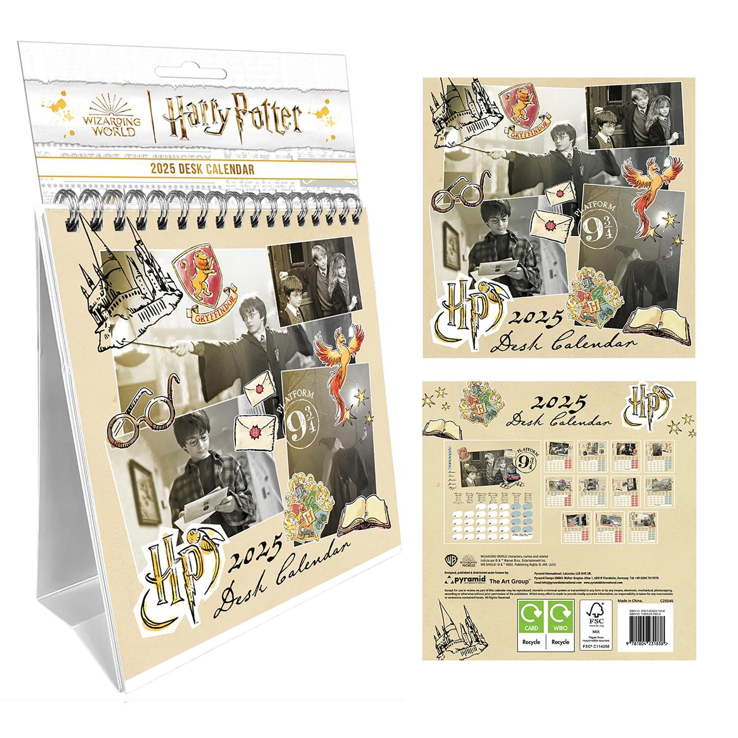 Cover: 9781804231852 | Harry Potter 2025 Tischkalender 16 x 17cm | Kalender | 28 S. | Deutsch