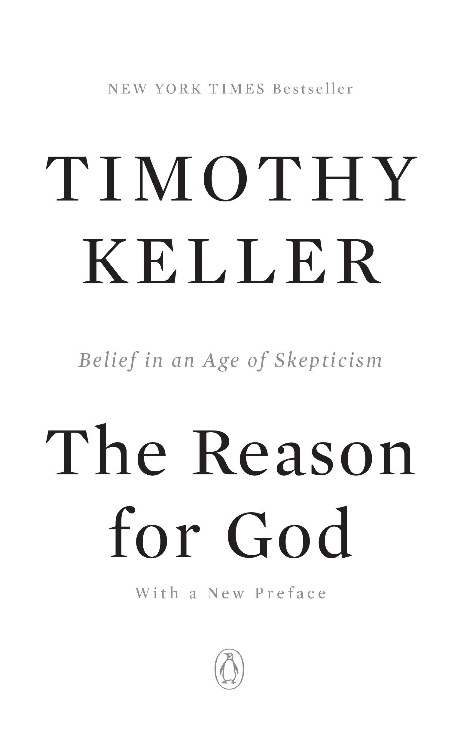 Cover: 9781594483493 | The Reason for God | Belief in an Age of Skepticism | Timothy Keller