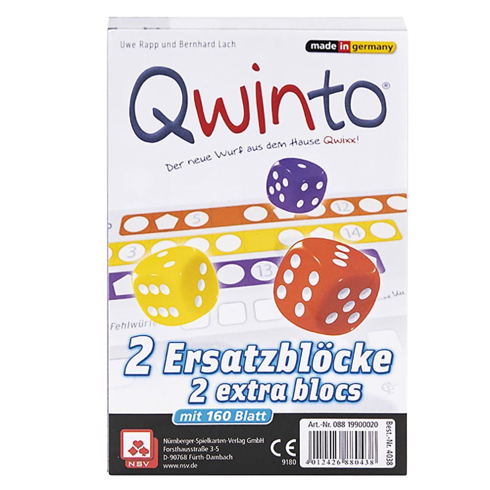 Cover: 4012426880438 | Qwinto - Zusatzblöcke (2er) | Nürnberger Spielkarten Verlag | Spiel