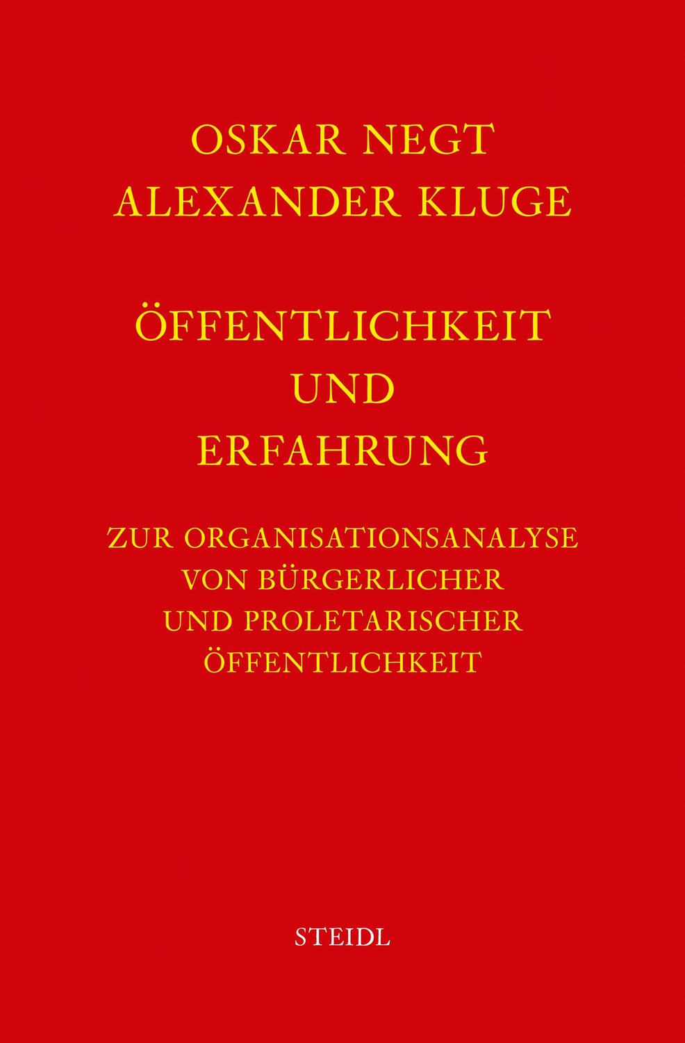 Cover: 9783869308791 | Werkausgabe Bd. 4 / Öffentlichkeit und Erfahrung | Oskar Negt (u. a.)