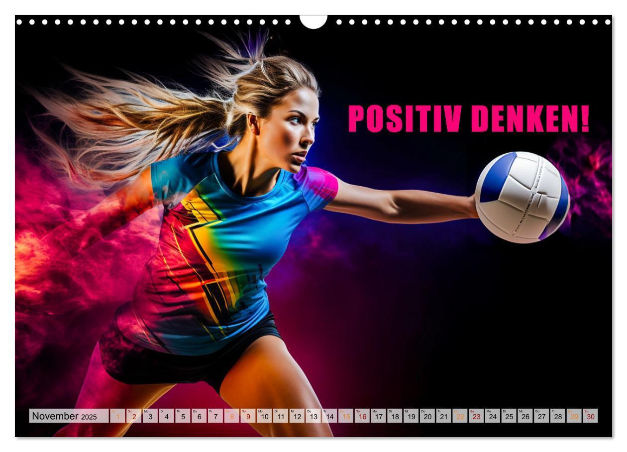 Bild: 9783383861994 | Volleyball und Motivation (Wandkalender 2025 DIN A3 quer), CALVENDO...