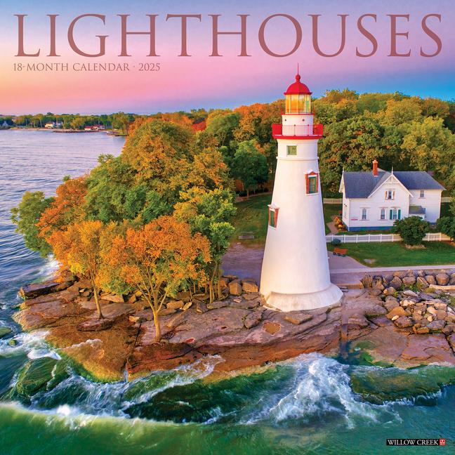 Cover: 9781549243738 | Lighthouses 2025 12 X 12 Wall Calendar | Willow Creek Press | Kalender