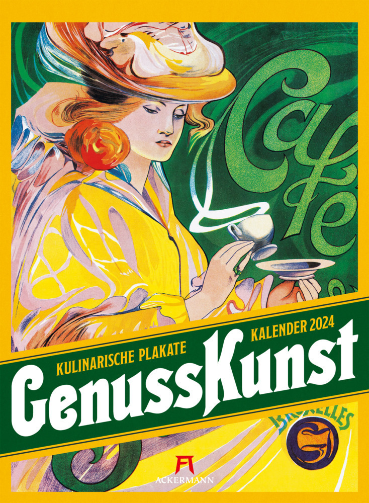 Cover: 9783838424651 | GenussKunst Werbeplakate-Kalender 2024 | Ackermann Kunstverlag | 14 S.
