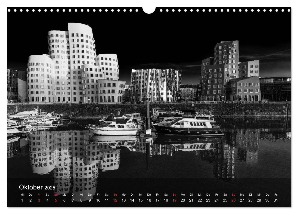 Bild: 9783435610907 | Düsseldorf Ansichten in Schwarz-Weiß (Wandkalender 2025 DIN A3...