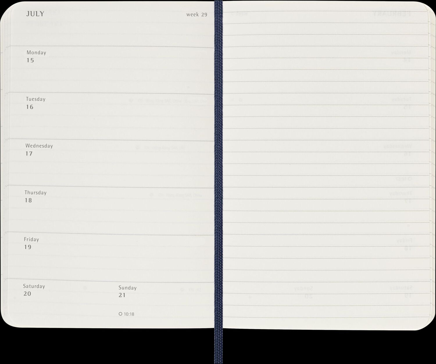 Bild: 8056598856996 | Moleskine 18 Monate Wochen Notizkalender 2023/2024, P/A6, 1 Wo = 1...