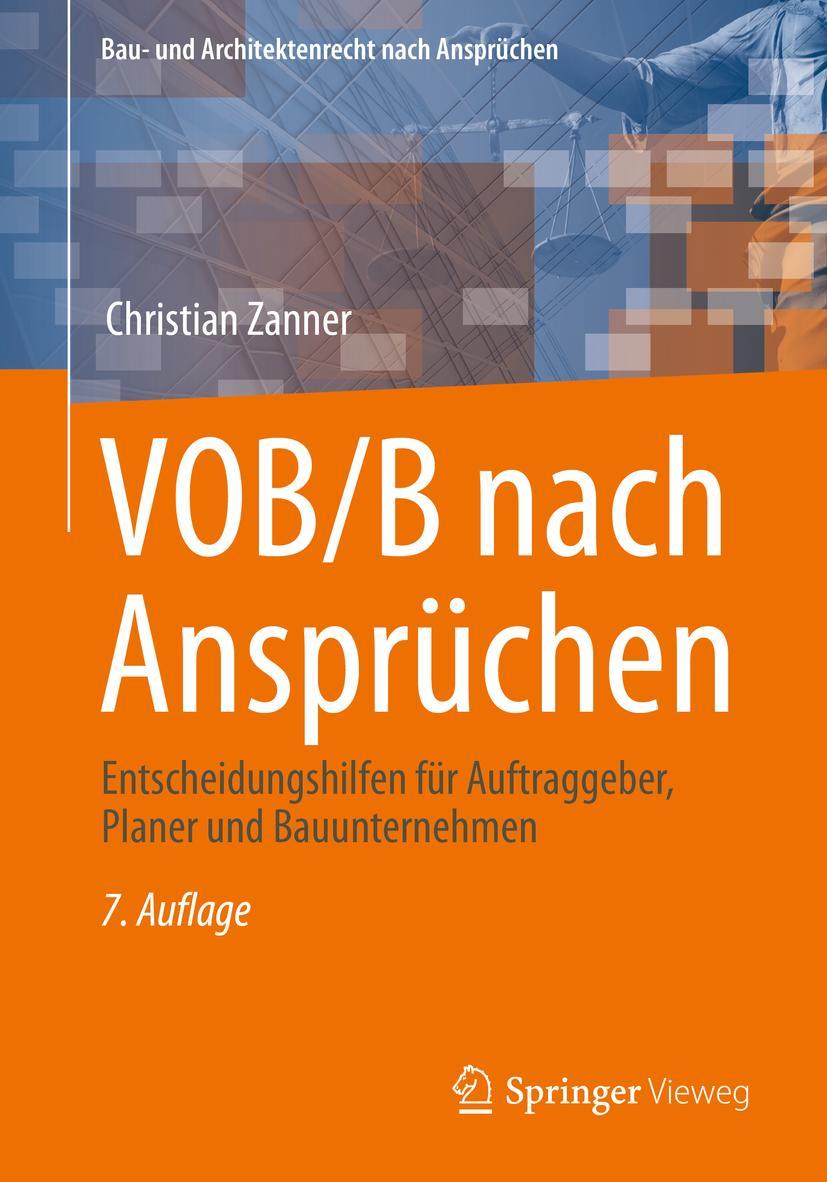 Cover: 9783658340247 | VOB/B nach Ansprüchen | Christian Zanner | Taschenbuch | Paperback