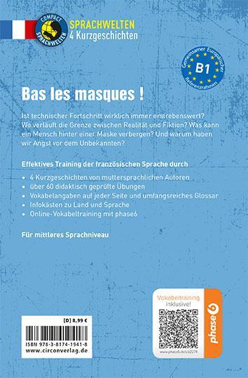 Rückseite: 9783817419418 | Bas les masques ! | Französisch B1 | Marc Blancher (u. a.) | Buch