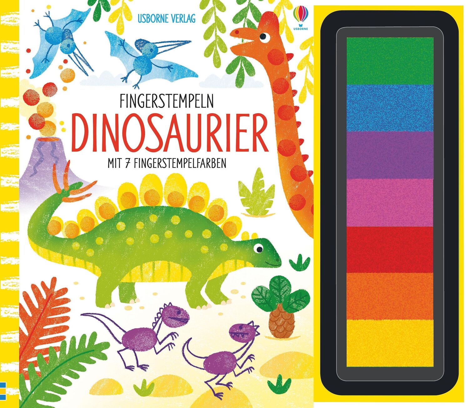 Cover: 9781789413625 | Fingerstempeln: Dinosaurier | Fiona Watt | Buch | Fingerstempeln-Reihe