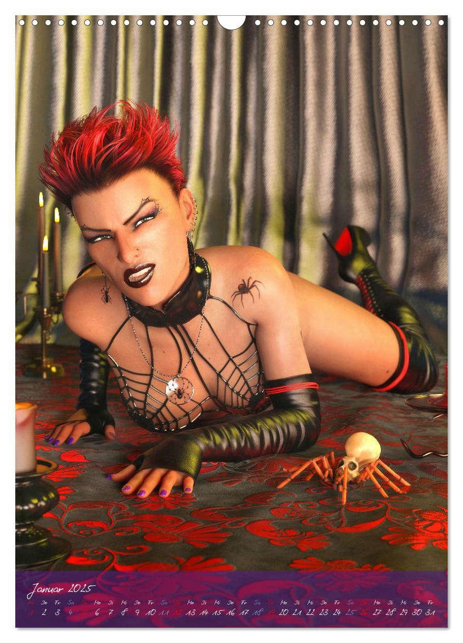 Bild: 9783435908936 | Sexy Goth Girls - Gothic Pin Ups (Wandkalender 2025 DIN A3 hoch),...