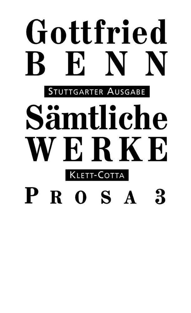 Cover: 9783608953176 | Sämtliche Werke - Stuttgarter Ausgabe. Bd. 5 - Prosa 3 (Sämtliche...