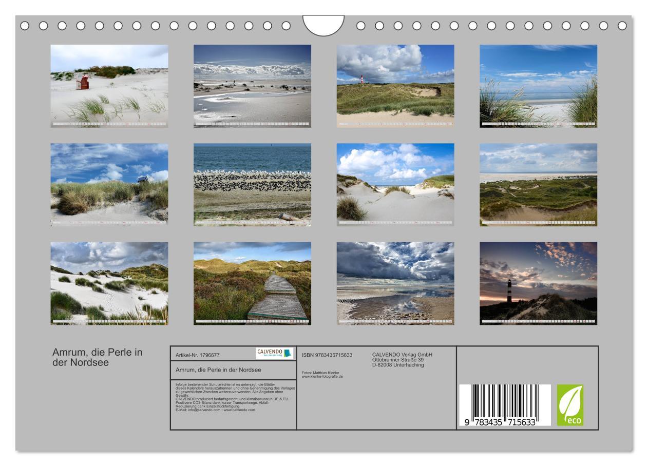 Bild: 9783435715633 | Amrum, die Perle in der Nordsee (Wandkalender 2025 DIN A4 quer),...