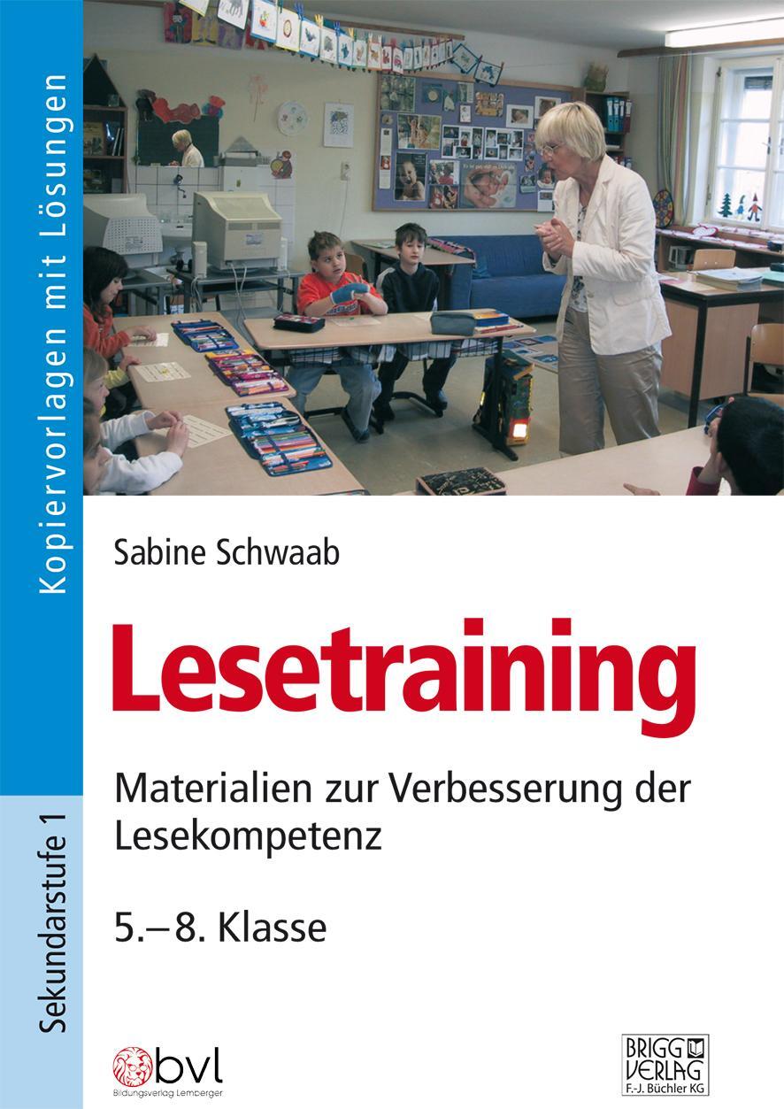 Cover: 9783956601712 | Lesetraining / 5.- 8. Klasse | Sabine Schwaab | Taschenbuch | Deutsch