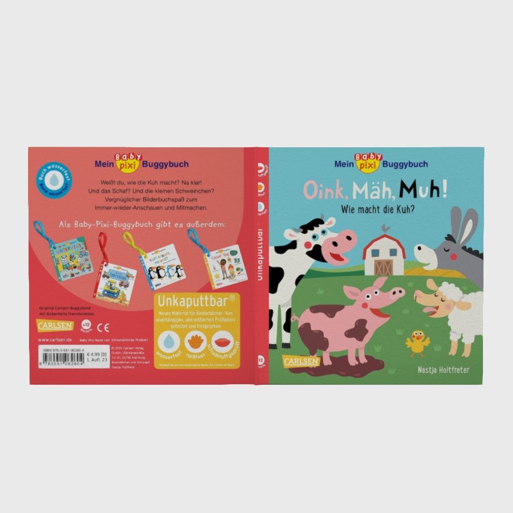 Bild: 9783551062604 | Baby Pixi (unkaputtbar) 140: Mein Baby-Pixi-Buggybuch: Oink, Mäh, Muh!