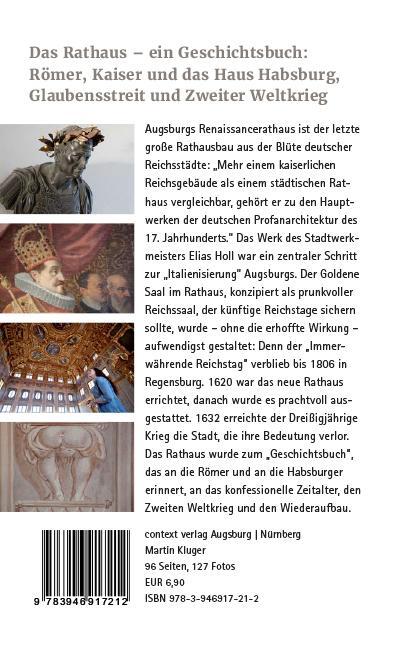 Rückseite: 9783946917212 | Das Renaissancerathaus und der Goldene Saal in Augsburg | 1620-2020
