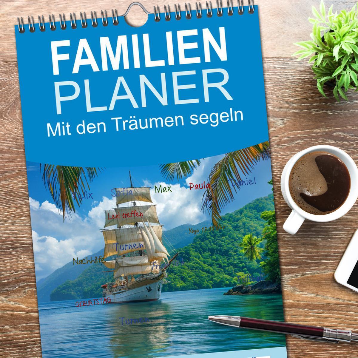 Bild: 9783457193297 | Familienplaner 2025 - Mit den Träumen segeln mit 5 Spalten...