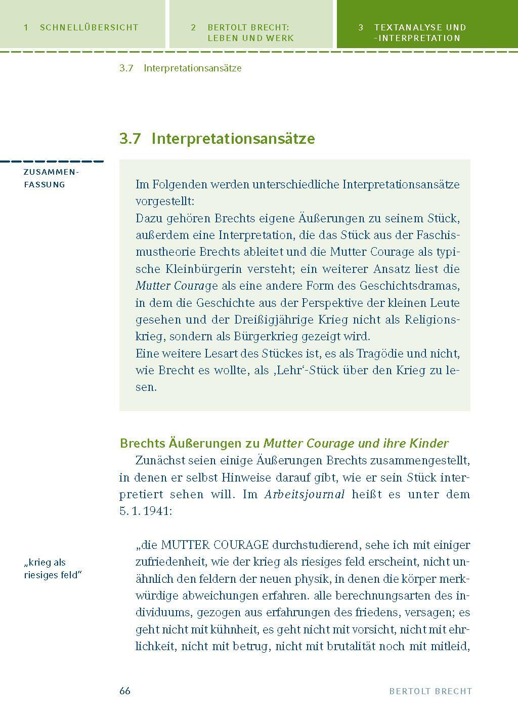 Bild: 9783804419247 | Mutter Courage und ihre Kinder. Textanalyse und Interpretation | Buch