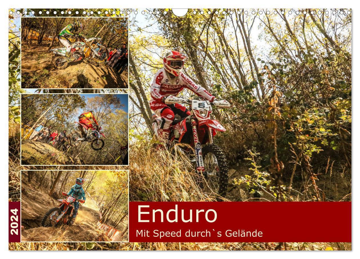 Cover: 9783675554337 | Enduro Mit Speed durch`s Gelände (Wandkalender 2024 DIN A3 quer),...