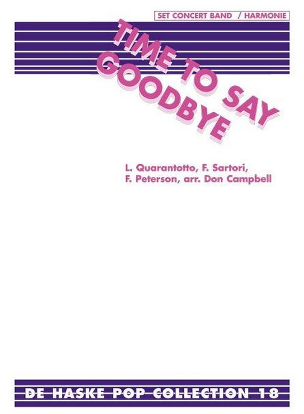 Cover: 9790035048559 | Time To Say Goodbye | Francesco Sartori | De Haske Pop Collection