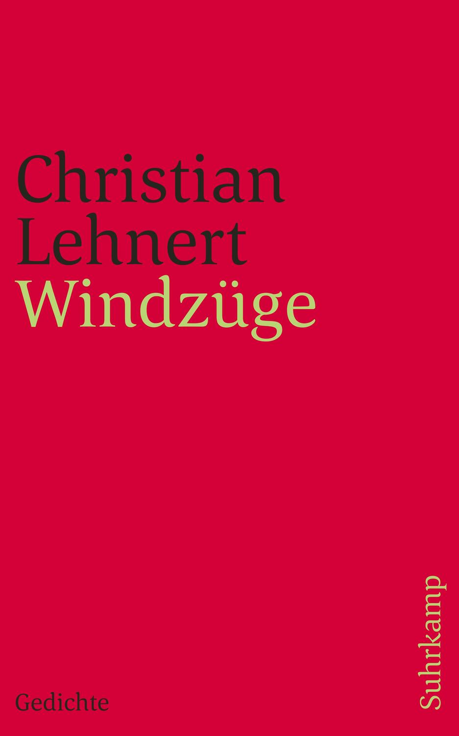 Cover: 9783518243558 | Windzüge | Gedichte | Christian Lehnert | Taschenbuch | 108 S. | 2024