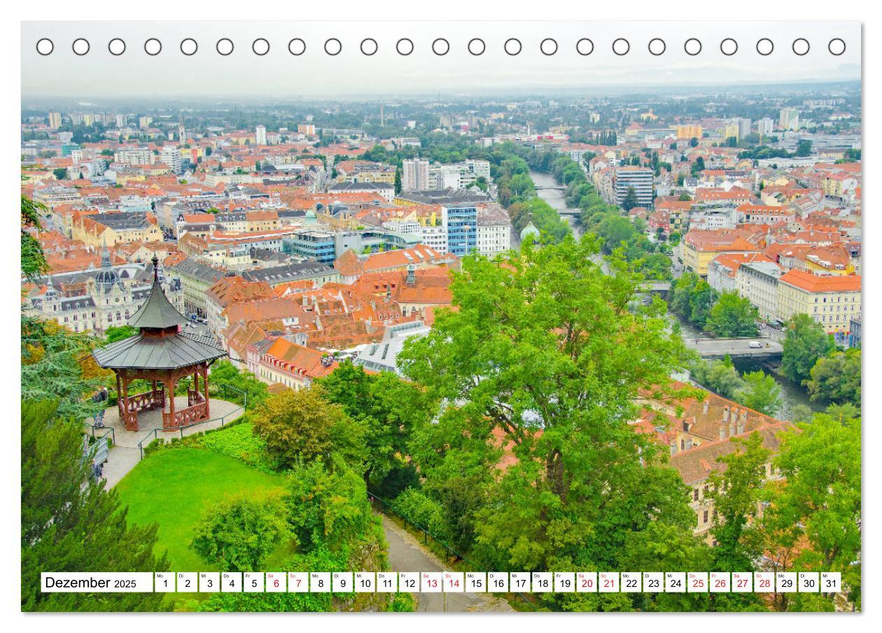 Bild: 9783435266968 | Graz - Ausblick auf die Dachlandschaft (Tischkalender 2025 DIN A5...