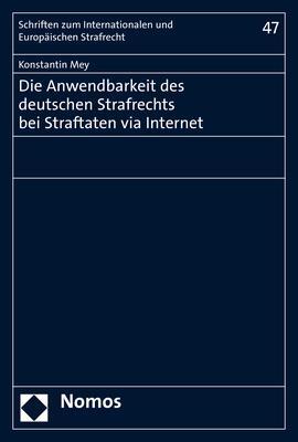 Cover: 9783848767977 | Die Anwendbarkeit des deutschen Strafrechts bei Straftaten via...