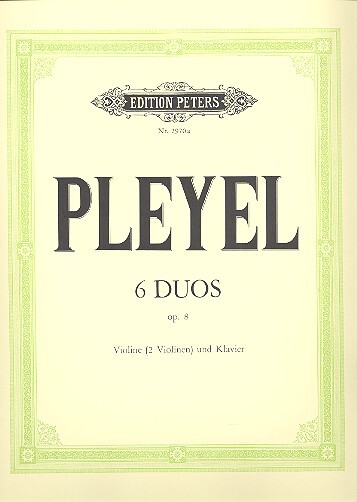 Cover: 9790014013233 | Easy Duos Op.8 | Ignace Pleyel | Buch | Edition Peters