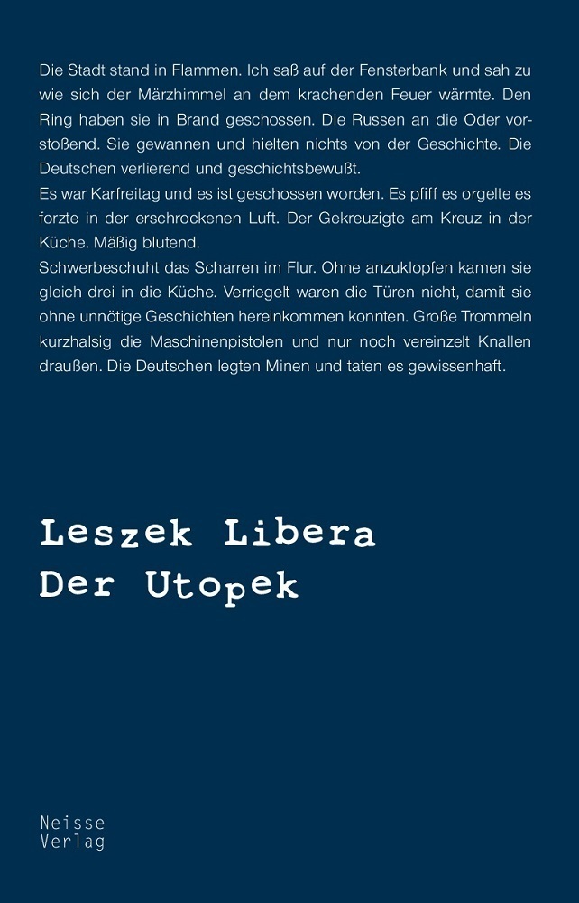 Cover: 9783862763313 | Der Utopek | Leszek Libera | Taschenbuch | Deutsch | Neisse