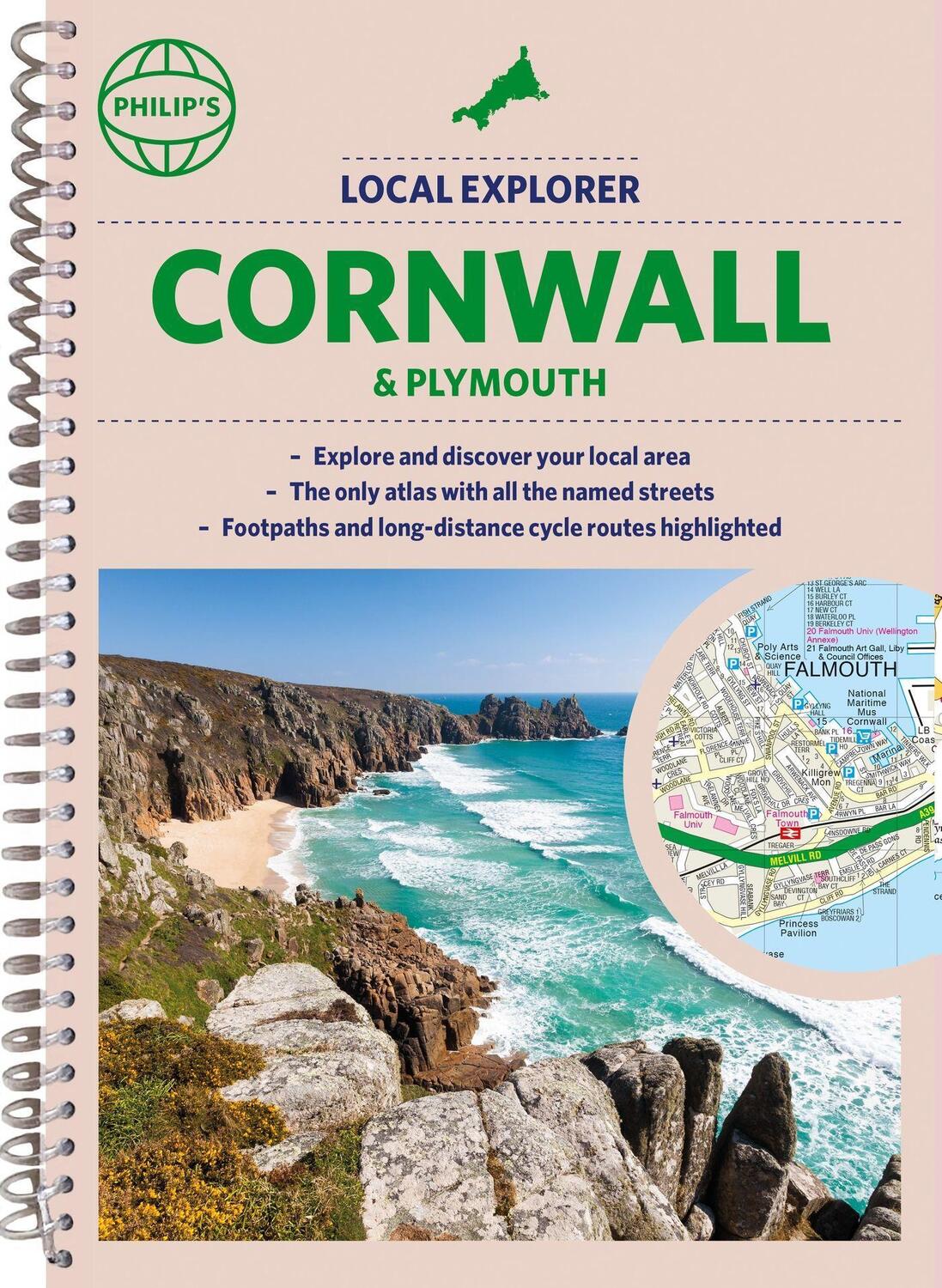 Cover: 9781849075992 | Philip's Local Explorer Street Atlas Cornwall & Plymouth | Maps | Buch