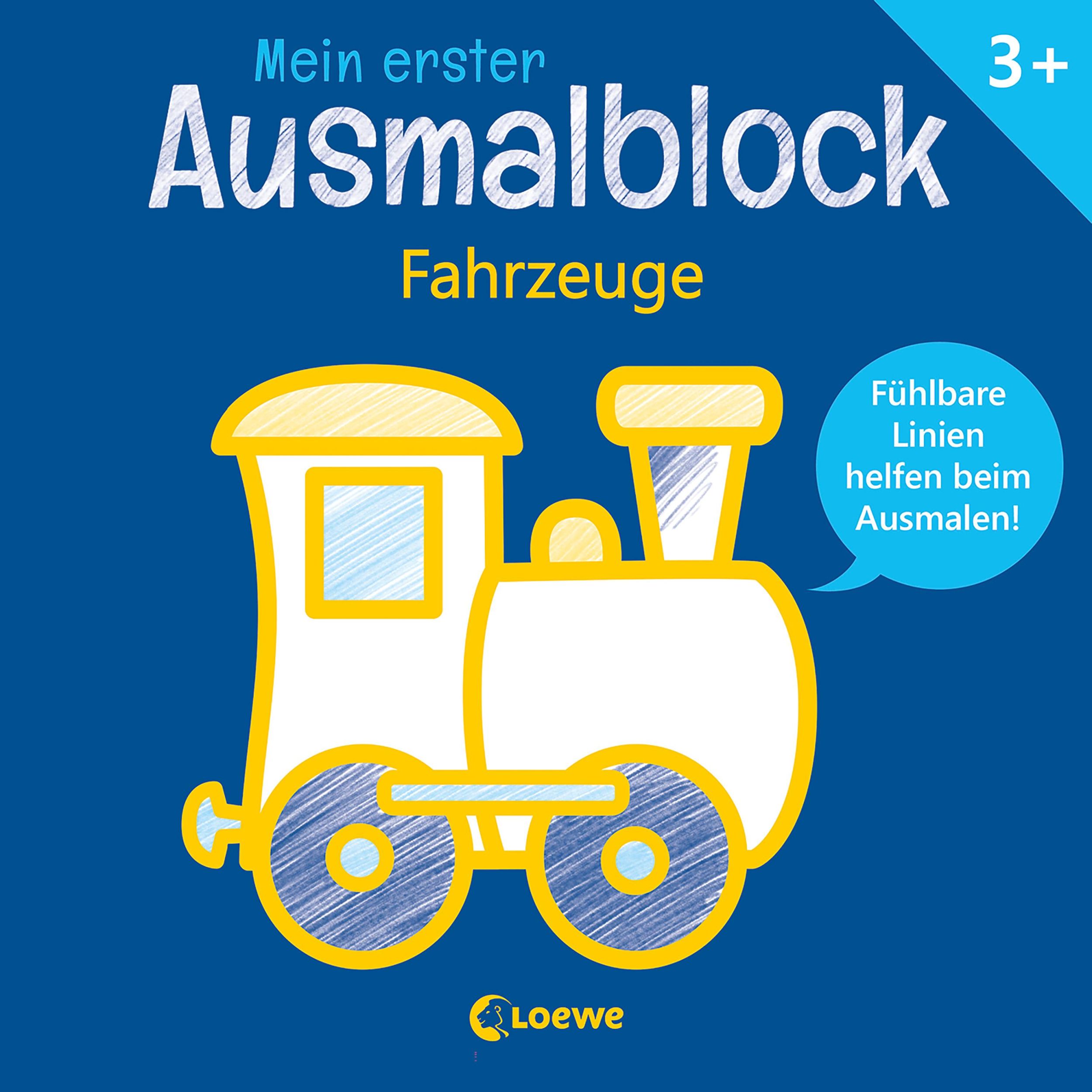 Cover: 9783743212626 | Mein erster Ausmalblock - Fahrzeuge | Loewe Kreativ | Taschenbuch