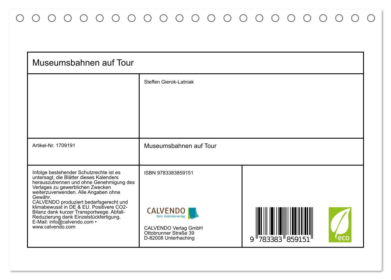 Bild: 9783383859151 | Museumsbahnen auf Tour (Tischkalender 2025 DIN A5 quer), CALVENDO...