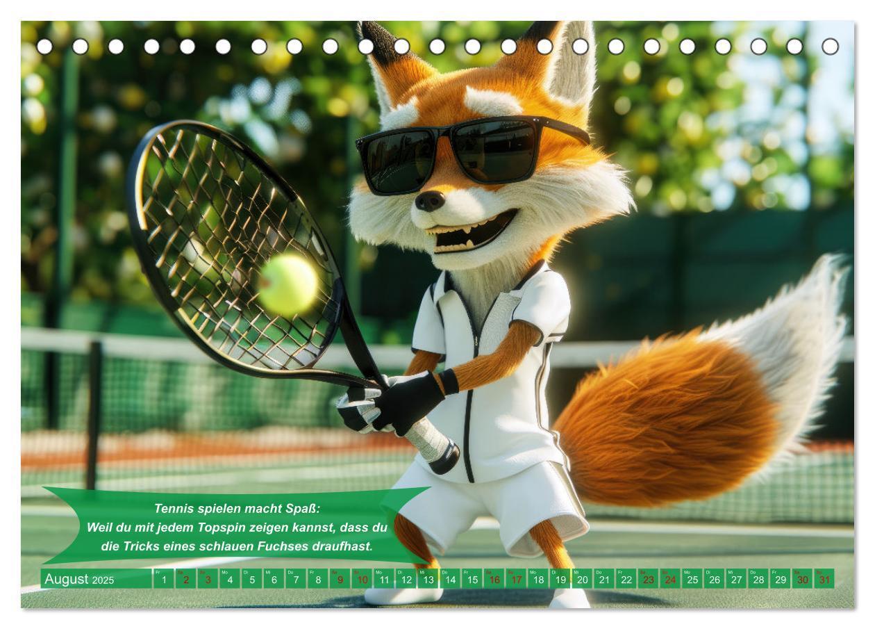 Bild: 9783457180518 | Der tierisch lustige Tennis-Kalender (Tischkalender 2025 DIN A5...